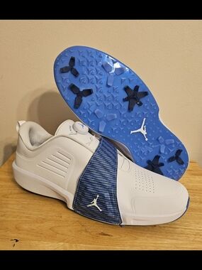 Nike Air Jordan Rev Golf Shoes Mens Size 15 White Carolina Blue UNC FV6338-101